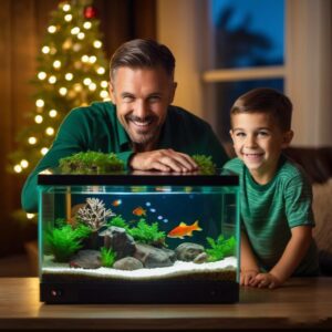 A Magical Christmas Bond Father Son Moments by the Festive Fish Tank 2