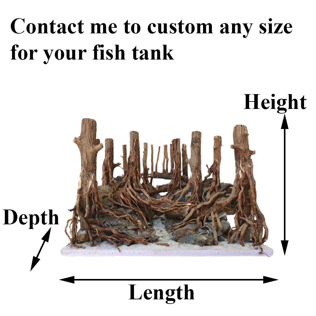 Diy Fish Tank Cave Natural Aquarium Driftwood Hardscape Rocks 2