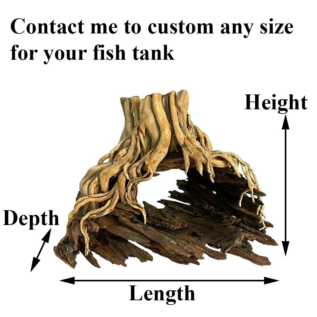 Drift Wood Stump Aquarium Tree Fish Tank Decor At Home 2