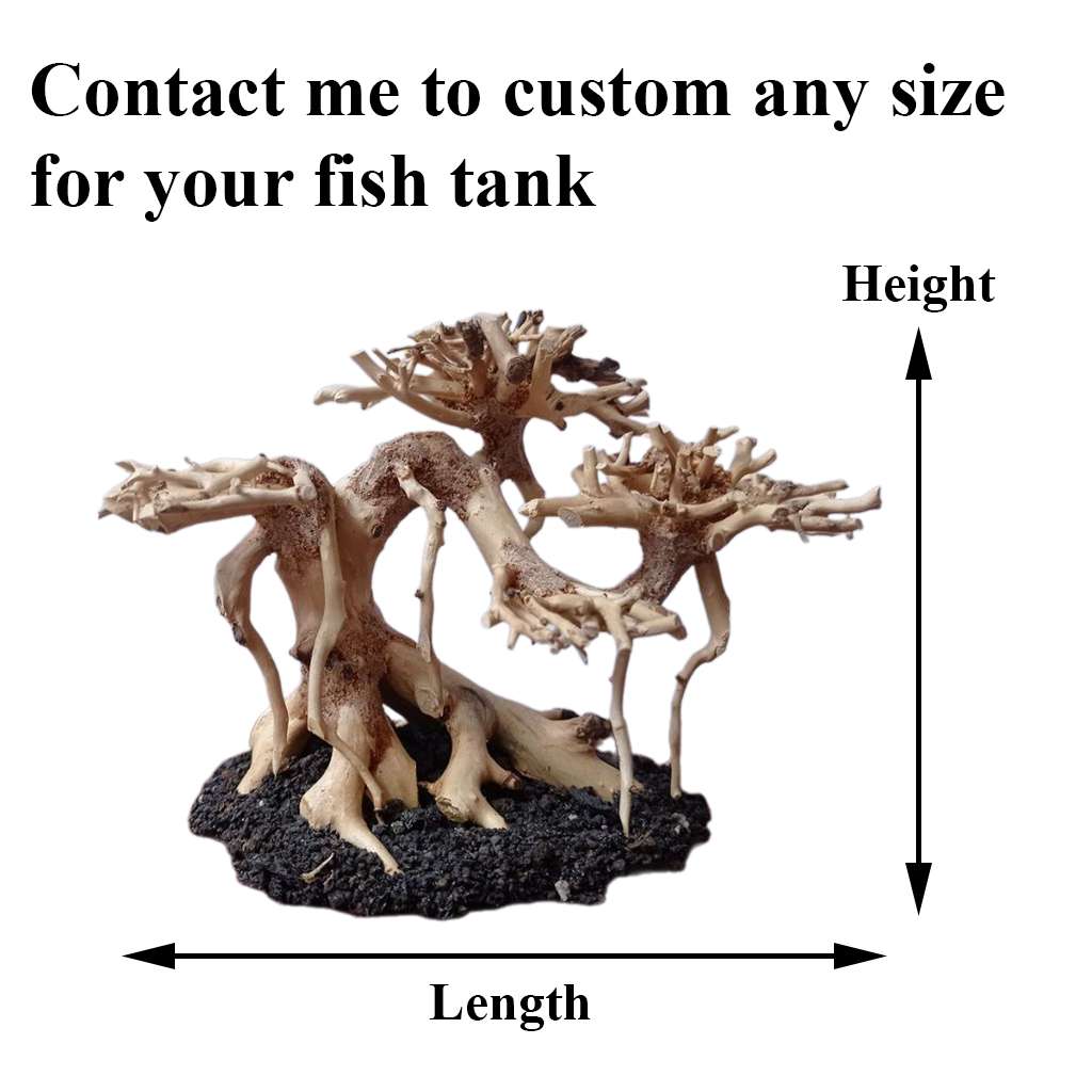 Driftwood Bonsai Tree Aquarium Natural Fish Tank Decor 2