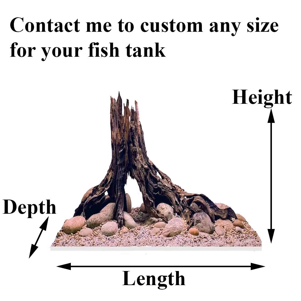 Driftwood Stump Aquarium Tree Fish Tank Decoration Ideas 2